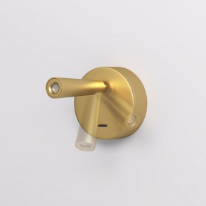 DK5072-SB Бра SHINE WALL со светодиодом, D104*H68, IP20, 3000К, 3W, RA?90, сатинированная латунь, алюминий в Советском - sovetskiy.ok-mebel.com | фото 3