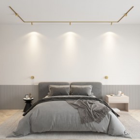 DK5072-SB Бра SHINE WALL со светодиодом, D104*H68, IP20, 3000К, 3W, RA?90, сатинированная латунь, алюминий в Советском - sovetskiy.ok-mebel.com | фото 4