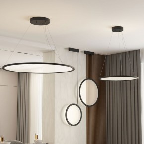 DK6616-BK Подвесной горизонтальный светильник Veil со светодиодом H900 d600 220V 48W 3000-6000K IP20 черный алюминий в Советском - sovetskiy.ok-mebel.com | фото 5