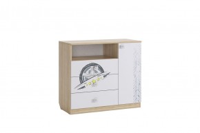 ФОРСАЖ Комод (сонома/белый) в Советском - sovetskiy.ok-mebel.com | фото