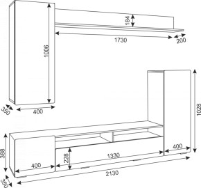 Гостиная Альфа (Белый/Белый глянец) в Советском - sovetskiy.ok-mebel.com | фото 4