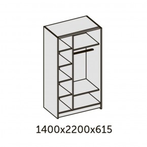 ИННЭС-5 Шкаф-купе 2-х дв. 1400 (2дв. Ф1 - венге) в Советском - sovetskiy.ok-mebel.com | фото 2