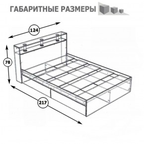 Камелия Кровать 1200, цвет белый, ШхГхВ 123,5х217х78,2 см., сп.м. 1200х2000 мм., без матраса, основание есть в Советском - sovetskiy.ok-mebel.com | фото 3