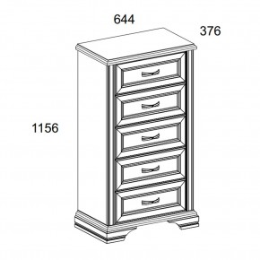 Комод 5S, MONAKO, цвет Сосна винтаж/дуб анкона в Советском - sovetskiy.ok-mebel.com | фото 2