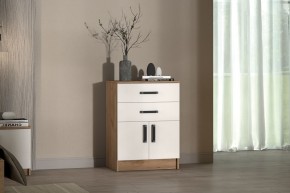 Комод Эконом (Дуб крафт золотой/Белый текстурный) в Советском - sovetskiy.ok-mebel.com | фото 3