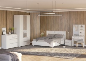 АДЕЛИНА Комод с 1дв и 3-мя ящ (белый рамух) в Советском - sovetskiy.ok-mebel.com | фото 3