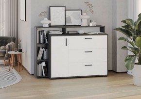 Комод с дверкой и тремя ящиками (графит/белый) в Советском - sovetskiy.ok-mebel.com | фото 3
