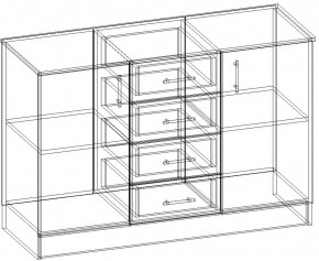 СОФИЯ Комод К1000 2Д (венге/дуб белфорт) в Советском - sovetskiy.ok-mebel.com | фото 3