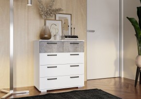 Комод Стандарт-5 NEW (белый/цемент светлый) в Советском - sovetskiy.ok-mebel.com | фото 3