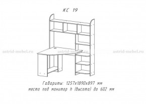 Компьютерный стол №19 (Анкор темный) в Советском - sovetskiy.ok-mebel.com | фото 3