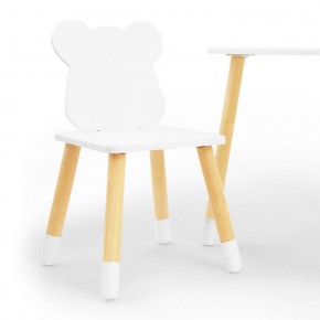 Комплект детской мебели стол и два стула Мишутка (Белый/Белый/Береза) в Советском - sovetskiy.ok-mebel.com | фото
