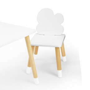 Комплект детской мебели стол и два стула Облачко (Белый/Белый/Береза) в Советском - sovetskiy.ok-mebel.com | фото