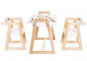 Комплект детской мебели стол и  два стула Я САМ "Лофт-Дуо" (Белый) в Советском - sovetskiy.ok-mebel.com | фото
