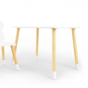 Комплект детской мебели стол и стул Облачко (Белый/Белый/Береза) в Советском - sovetskiy.ok-mebel.com | фото 1