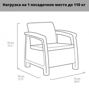Комплект мебели Корфу Рест (Corfu Rest - without table) графит в Советском - sovetskiy.ok-mebel.com | фото 3