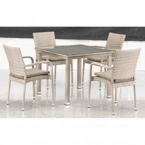 Комплект плетеной мебели T256C/Y376C-W85 Latte (4+1) + подушки на стульях в Советском - sovetskiy.ok-mebel.com | фото 3