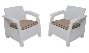 Комплект уличной мебели Yalta Premium Terrace Set (Ялта) белый (+подушки под спину) в Советском - sovetskiy.ok-mebel.com | фото 4