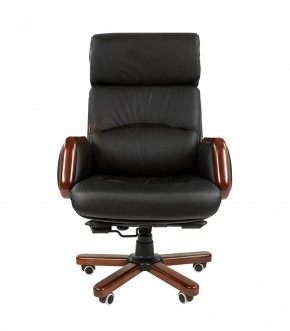 Кресло для руководителя CHAIRMAN 417 (Натуральная кожа) Черное в Советском - sovetskiy.ok-mebel.com | фото 2