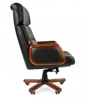 Кресло для руководителя CHAIRMAN 417 (Натуральная кожа) Черное в Советском - sovetskiy.ok-mebel.com | фото 3