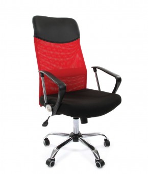 Кресло для руководителя CHAIRMAN 610 N (15-21 черный/сетка красный) в Советском - sovetskiy.ok-mebel.com | фото