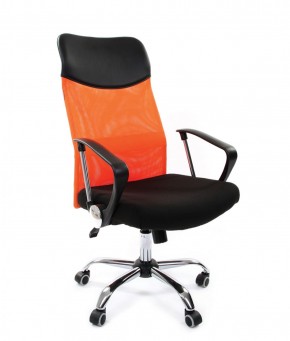 Кресло для руководителя CHAIRMAN 610 N (15-21 черный/сетка оранжевый) в Советском - sovetskiy.ok-mebel.com | фото
