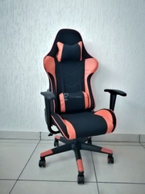 Кресло геймерское Barneo K-50 (черная сетка оранжевые вставки) в Советском - sovetskiy.ok-mebel.com | фото