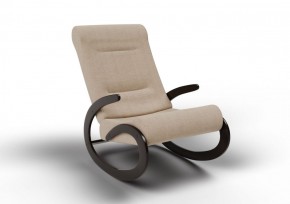 Кресло-качалка Мальта 10-Т-П (ткань/венге) ПЕСОК в Советском - sovetskiy.ok-mebel.com | фото