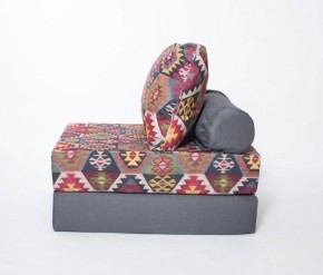 Кресло-кровать-пуф бескаркасное Прайм (мехико серый-графит) в Советском - sovetskiy.ok-mebel.com | фото