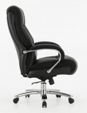 Кресло офисное BRABIX PREMIUM "Bomer HD-007" (рециклированная кожа, хром, черное) 531939 в Советском - sovetskiy.ok-mebel.com | фото 3