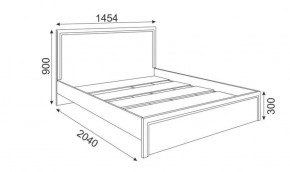 Кровать 1.4 М16 Стандарт с настилом Беатрис (Орех гепланкт) в Советском - sovetskiy.ok-mebel.com | фото