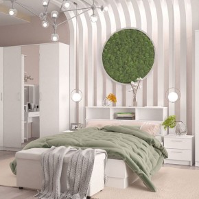 Кровать 1400 Париж с настилом (Белый тиснение) в Советском - sovetskiy.ok-mebel.com | фото 3