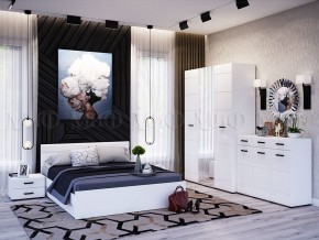 НЭНСИ NEW Кровать 1,4 м (Белый глянец холодный/Белый) в Советском - sovetskiy.ok-mebel.com | фото 2