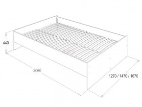 Кровать 1.6 каркас + спинка головная + 2 ящика Ольга-14 без основания в Советском - sovetskiy.ok-mebel.com | фото 3