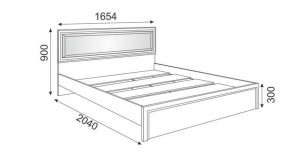 Кровать 1.6 М09 с мягкой спинкой и настилом Беатрис (Орех гепланкт) в Советском - sovetskiy.ok-mebel.com | фото
