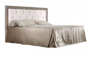 Кровать 2-х спальная(1,6 м)Тиффани Premium черная/серебро с мягким элементом со стразами с подъемным механизмом (ТФКР-2[3][7](П) в Советском - sovetskiy.ok-mebel.com | фото