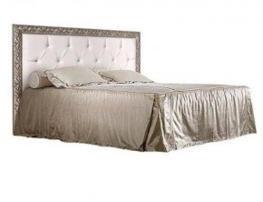 Кровать 2-х спальная (1,6 м) Тиффани штрих-лак/серебро с мягким изголовьем (ТФКР-2) в Советском - sovetskiy.ok-mebel.com | фото