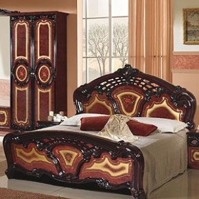Кровать 2-х спальная 1600*2000 Роза, без основания (01.116) могано в Советском - sovetskiy.ok-mebel.com | фото
