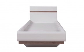 Кровать 90/TYP 90, LINATE ,цвет белый/сонома трюфель в Советском - sovetskiy.ok-mebel.com | фото 3