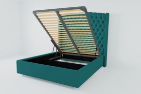 Кровать Берлин ЛЮКС с ПМ 800 (велюр бирюзовый) в Советском - sovetskiy.ok-mebel.com | фото