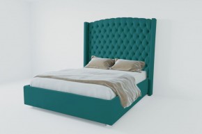 Кровать Берлин ЛЮКС с ПМ 800 (велюр бирюзовый) в Советском - sovetskiy.ok-mebel.com | фото 3