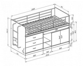 Кровать-чердак "Дюймовочка-6" Белый в Советском - sovetskiy.ok-mebel.com | фото 2