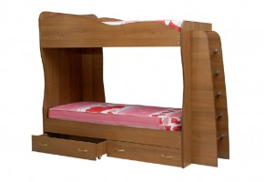 Кровать детская 2-х ярусная Юниор-1 (800*2000) ЛДСП в Советском - sovetskiy.ok-mebel.com | фото