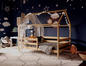 Кровать-домик 80*190 без покраски (без ящиков) в Советском - sovetskiy.ok-mebel.com | фото