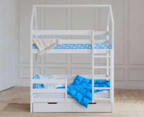 Кровать-домик двухъярусная 80*190 Белый в Советском - sovetskiy.ok-mebel.com | фото 5