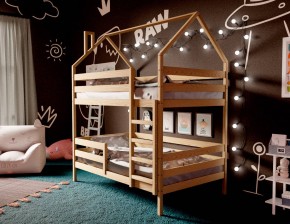 Кровать-домик двухъярусная 80*190 без покраски в Советском - sovetskiy.ok-mebel.com | фото 2