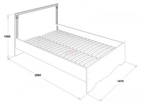 Кровать двойная Ольга 1Н + 2-а ящика (1400*2000) в Советском - sovetskiy.ok-mebel.com | фото 3