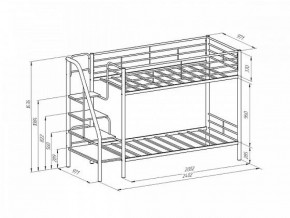 Кровать двухъярусная "Толедо" Черный/Венге в Советском - sovetskiy.ok-mebel.com | фото 2