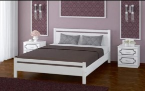 ВЕРОНИКА-1 Кровать из массива 1200 (Белый античный) в Советском - sovetskiy.ok-mebel.com | фото