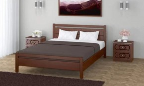 ВЕРОНИКА-1 Кровать из массива 1200 (Орех) в Советском - sovetskiy.ok-mebel.com | фото