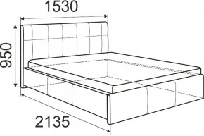 Кровать Изабелла с латами Newtone cacao 1600x2000 в Советском - sovetskiy.ok-mebel.com | фото 5